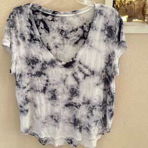 American Eagle Women's Tie-Dye V-Neck Top